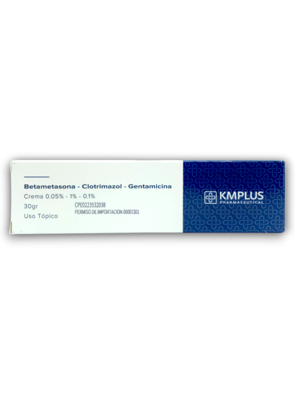 CLOTRIMAZOL /BETAMETASONA /GENTAMICINA 1 % /0,05 % /0.1% CREMA 30 G (KMPLUS)