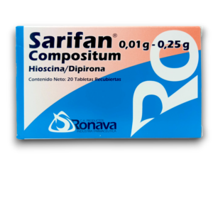SARIFAN COMPOSITUM 10 MG /250 MG X 20 TAB (HIOSCINA /DIPIRONA)