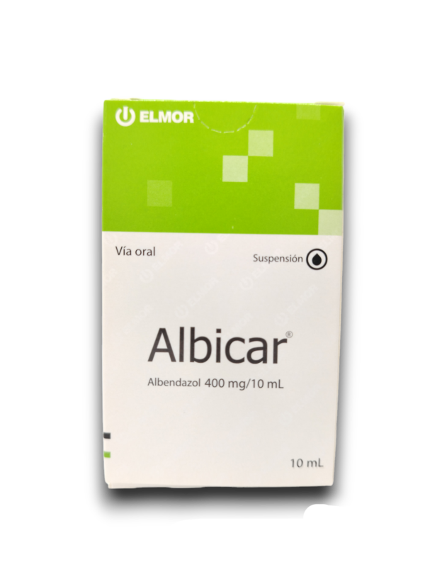 ALBICAR 400 MG SSUP ORAL FCO 10 ML (ALBENDAZOL)