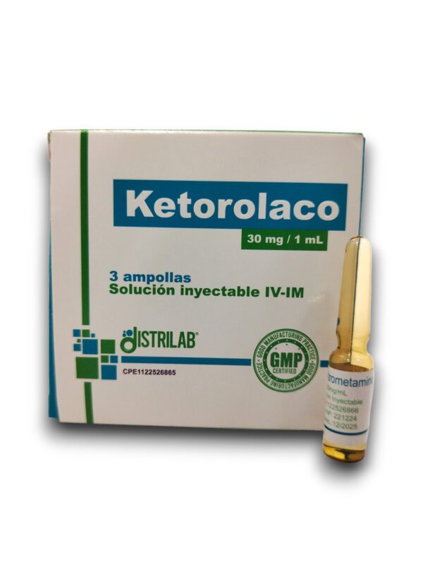 KETOROLACO 30 MG /ML AMP I.V /I.M X 3 AMP (DISTRILAB)