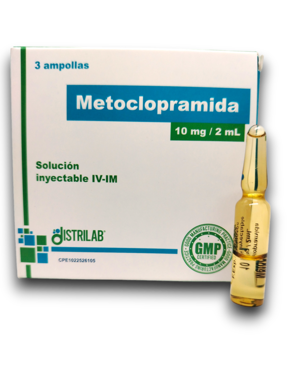 METOCLOPRAMIDA 10 MG / 2 ML AMP I.V /I.M X 3 AMP (DISTRILAB)