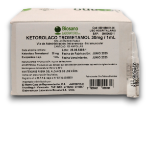 KETOROLACO 30 MG /ML AMP I.V /I.M (BIOSANO)