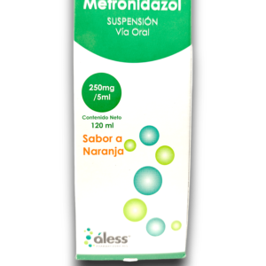 METRONIDAZOL 250 MG /5 ML SUSP ORAL FCO 120 ML (ALESS)