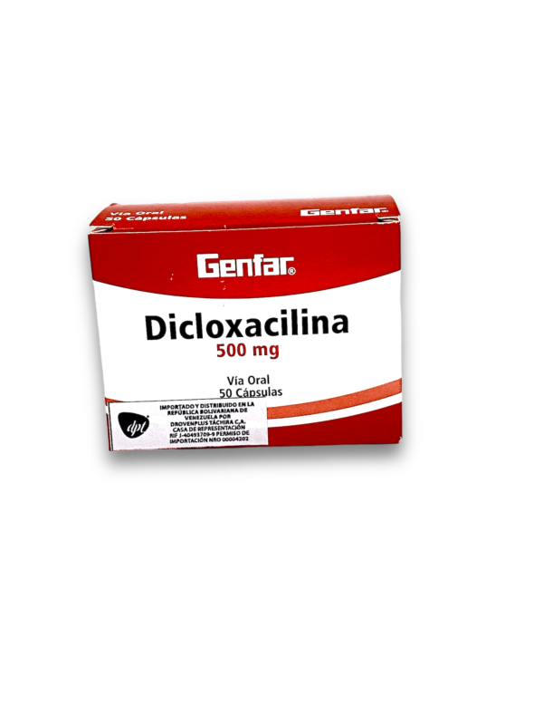 DICLOXACILINA 500 MG CAJA X 50 TABLETAS (DPT)