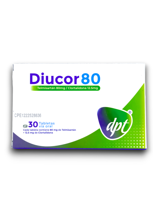 DIUCOR 80 MG /12,5 MG X 30 TAB (TELMISARTAN /CLORTALIDONA)