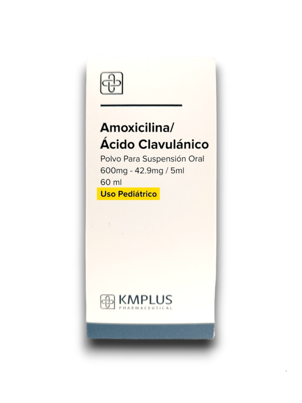 AMOXICILINA /AC CLAVULANICO 600 MG /42,9 MG /5 ML P /SUSP ORAL FCO 60 ML (KMPLUS)