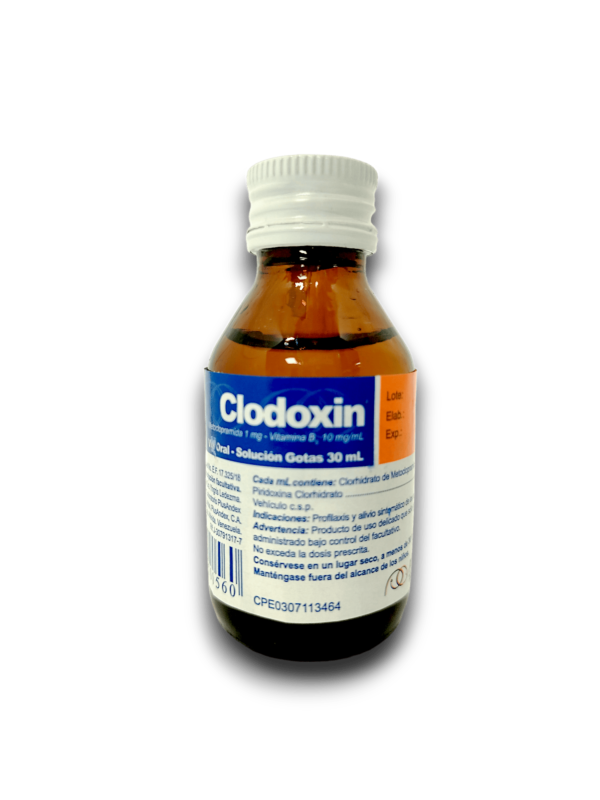 CLODOXIN (METOCLOPRAMIDA 10 MG /VIT B6) GOTAS 1 MG /ML FCO 30 ML (PLUSANDEX)