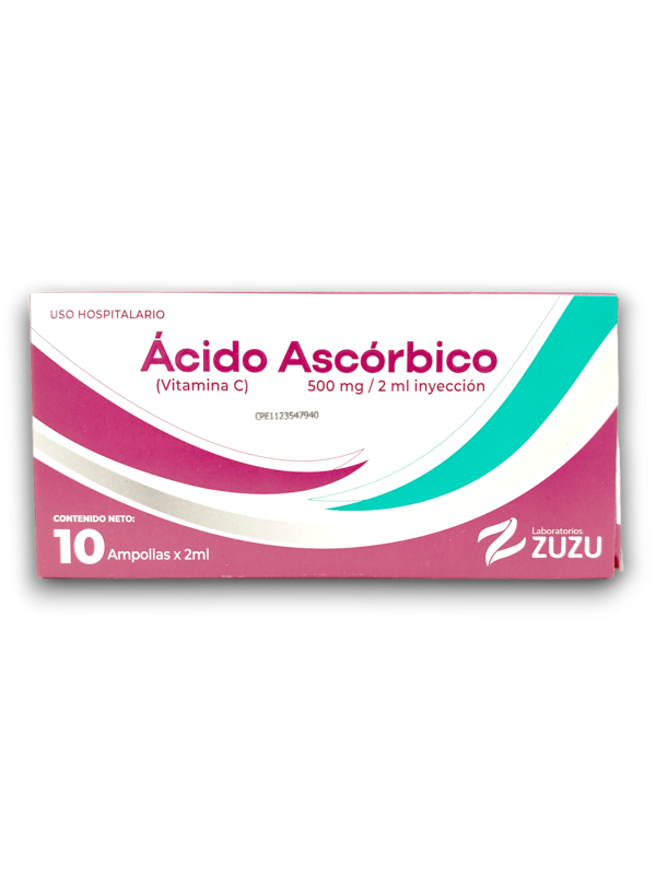 ACIDO ASCORBICO 500MG X 10 AMP (ZUZU)