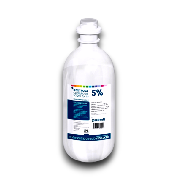 SOLUCION CLORURO DE SODIO 0,45 % /DEXTROSA 5 % 500 ML (IPS)