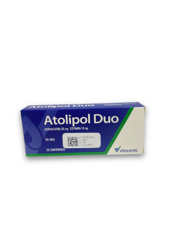 ATOLIPOL (ATORVASTATINA /EZETIMIBE) DUO 10 MG /40 MG X 30 COMP (VINCENTI)