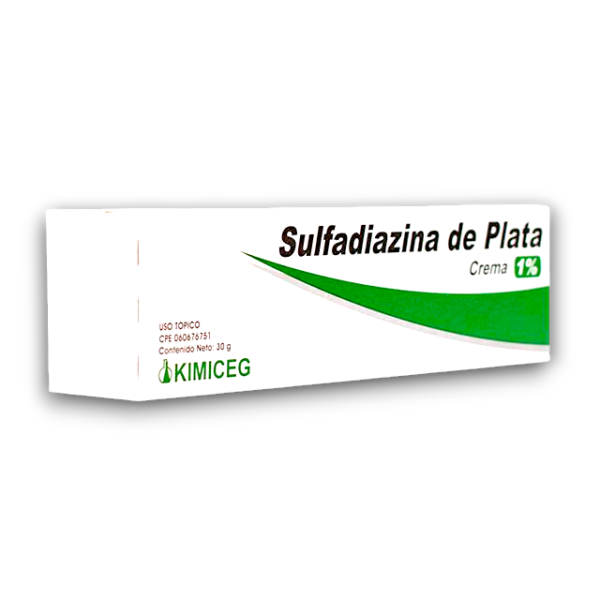 SULFADIAZINA DE PLATA 1 % CREMA 30 G (KIMICEG)