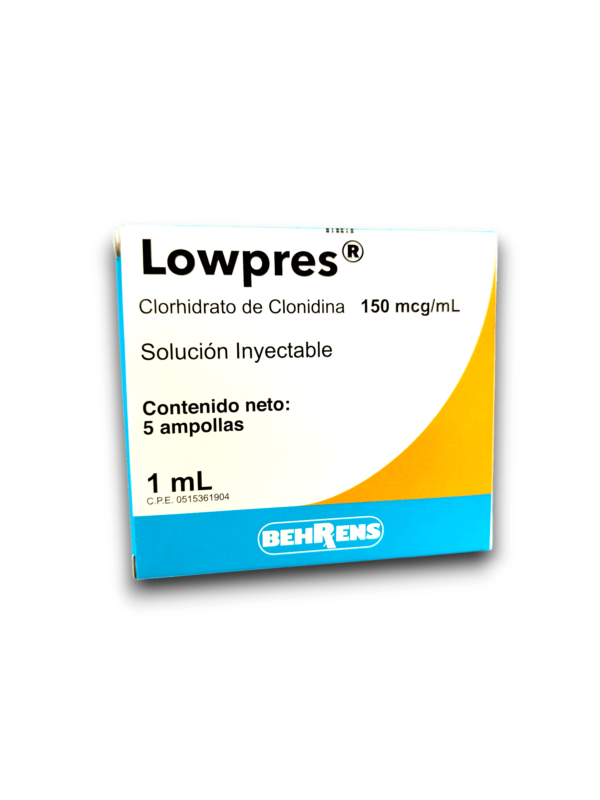 LOWPRES (CLONIDINA) 150 MCG /ML AMP (BEHRENS)
