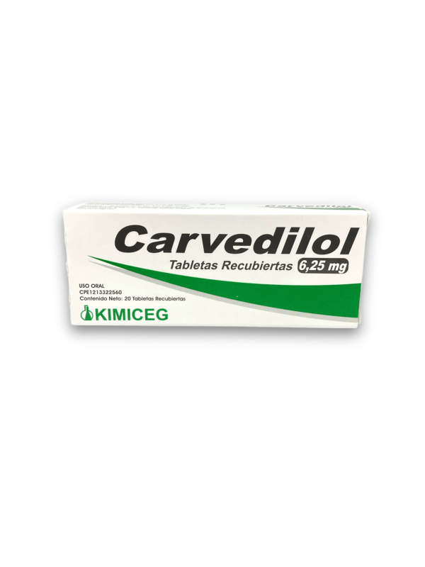 CARVEDILOL 6,25 MG X 20 TAB (KIMICEG)