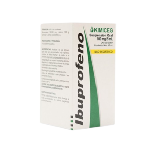 IBUPROFENO 100 MG /5 ML SUSP ORAL FCO 60 ML (KIMICEG)