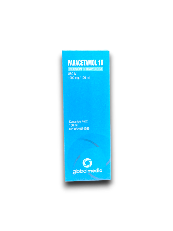 PARACETAMOL 1 G /100 ML FCO AMP (GLOBALMEDIC)