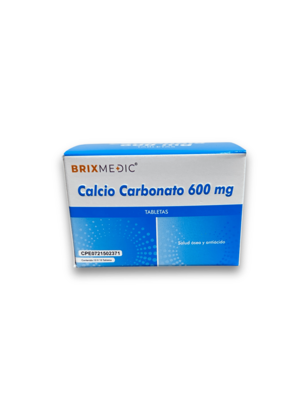CARBONATO DE CALCIO 600 MG X 10 TAB MAST X 10 BLIST (BRIXMEDIC)