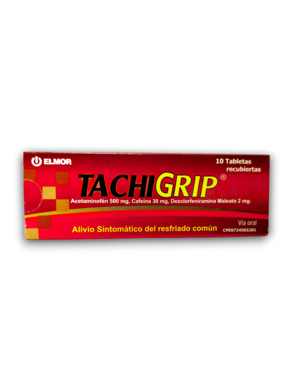 TACHIGRIP (ACETAMINOFEN /CAFEINA /DEXCLORFENIRAMINA) 500 MG /30 MG /2 MG X 10 TAB (ELMOR)