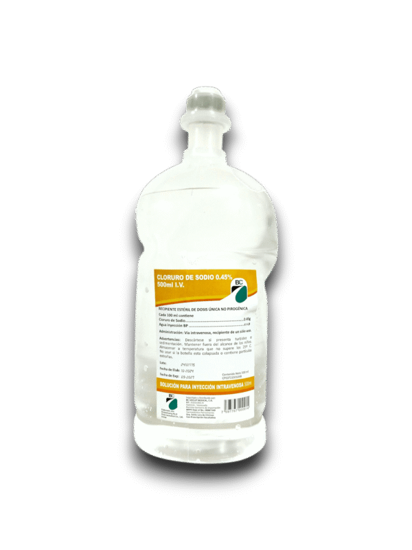 SOLUCION CLORURO DE SODIO 0,45 % 500 ML (BC GROUP)