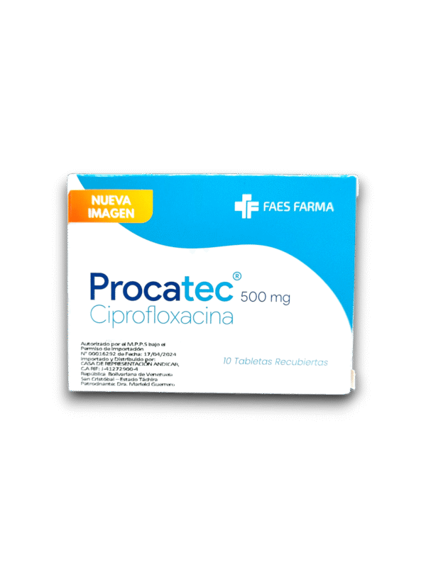 PROCATEC (CIPROFLOXACINA) 500 MG X 10 TAB (FAES FARMA)