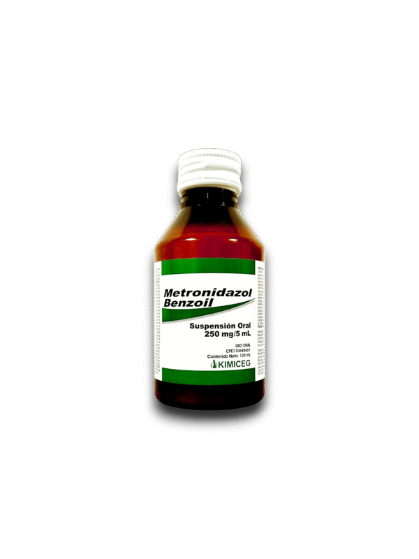 METRONIDAZOL 250 MG /5 ML SUSP ORAL FCO 120 ML (KIMICEG)