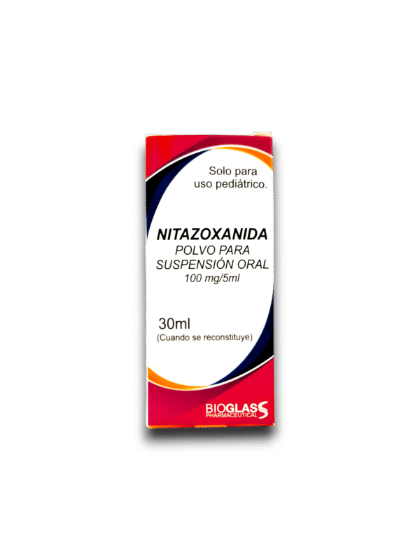 NITAZOXANIDA 100 MG /5 ML FCO SUSP 30 ML (BIOGLASS)