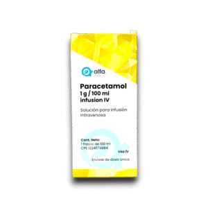PARACETAMOL 1 G /100 ML FCO AMP (ALFA)
