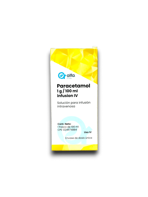 PARACETAMOL 1 G /100 ML FCO AMP (ALFA)