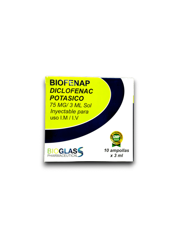 BIOFENAC (DICLOFENAC POT) 75 MG /3 ML X 10 AMP I.V /I.M (BIOGLAS)