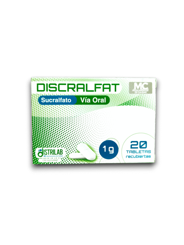 DISCRALFAT (SUCRALFATO) 1 G X 20 TAB (DISTRILAB)