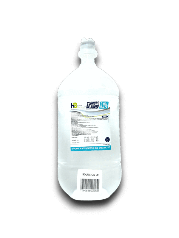 SOLUCION CLORURO DE SODIO 0,9 % 500 ML (HB HUMAN)