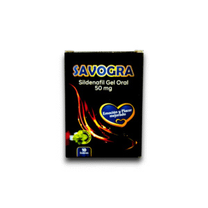 SAVOGRA (SILDENAFIL) GEL ORAL 50 MG SABOR A MENTA SOBRE (BALKER)