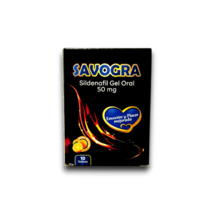 SAVOGRA (SILDENAFIL) GEL ORAL 50 MG SABOR A NARANJA SOBRE (BALKER)