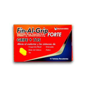 FINALGRIP FORTE (PARACETAMOL+CETIRIZINA+FENILEFRINA+DEXTROMETORFANO) CAJA X 10 TAB (DROTAFARMA)