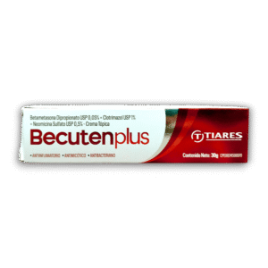 BECUTEN PLUS (BETAMETASONA /CLOTRIMAZOL /NEOMICINA) 0.05 % /1 % /0.5 % CREMA X 30 G (TIARES)