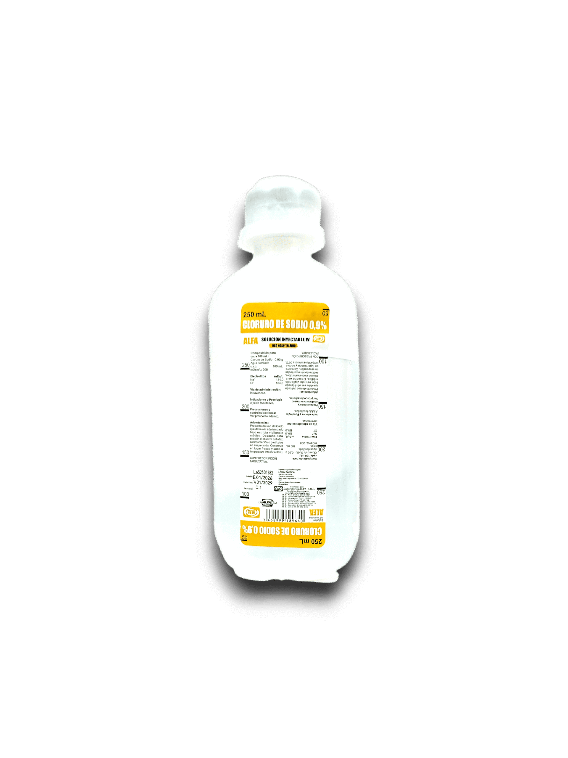 SOLUCION CLORURO DE SODIO 0,9 % 250 ML (ALFA / BC GROUP)