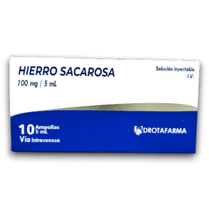 HIERRO SACAROSA 100 MG /5ML AMP (DROTAFARMA)