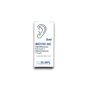 BIOTIC HC (CIPROFLOXACINA /HIDROCORTISONA) 0,2 % /1 % FCO OFT 5 ML (BIOGLASS)