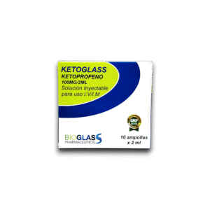 KETOGLASS (KETOPROFENO) 100 MG /2 ML X 10 AMP I.V /I.M (BIOGLASS)