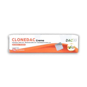 CLONEDAC (CLOTRIMAZOL /NEOMICINA /DEXAMETASONA) 1.0 % / 0.5 % / 0.04 % CREMA X 20 G (DAC 55)