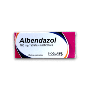 ALBENDAZOL 400 MG X 2 TAB MASTICABLES (BIOGLASS)